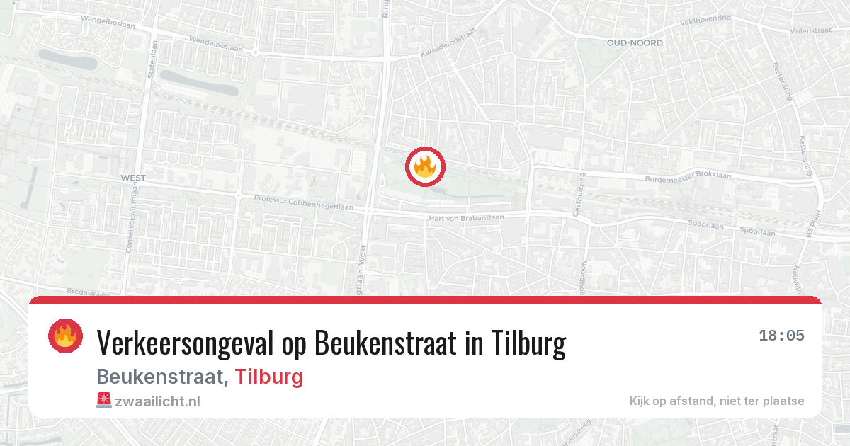 Verkeersongeval op Beukenstraat in Tilburg — 2 mrt 2026