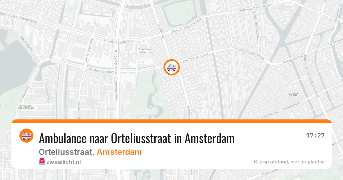 Ambulance naar Orteliusstraat in Amsterdam — 4 aug 2026