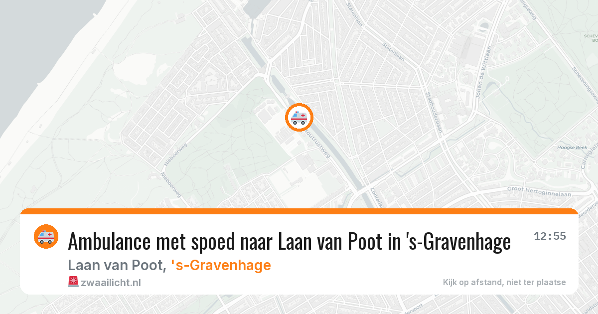Ambulance met spoed naar Laan van Poot in 's-Gravenhage — 18 jan 2026