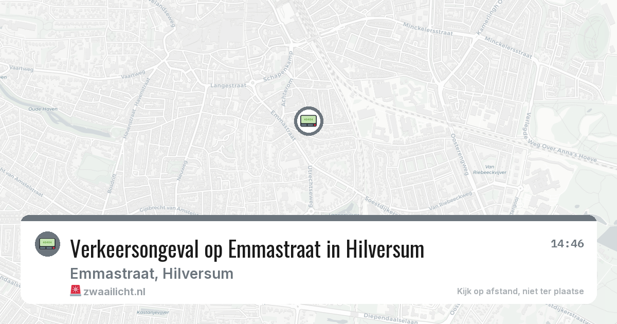 Verkeersongeval op Emmastraat in Hilversum — 10 mrt 2026