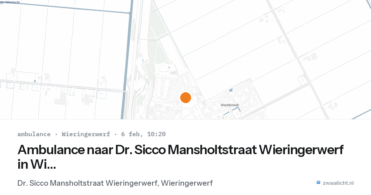 Ambulance naar Dr. Sicco Mansholtstraat Wieringerwerf in Wieringerwerf — 6 feb 2026