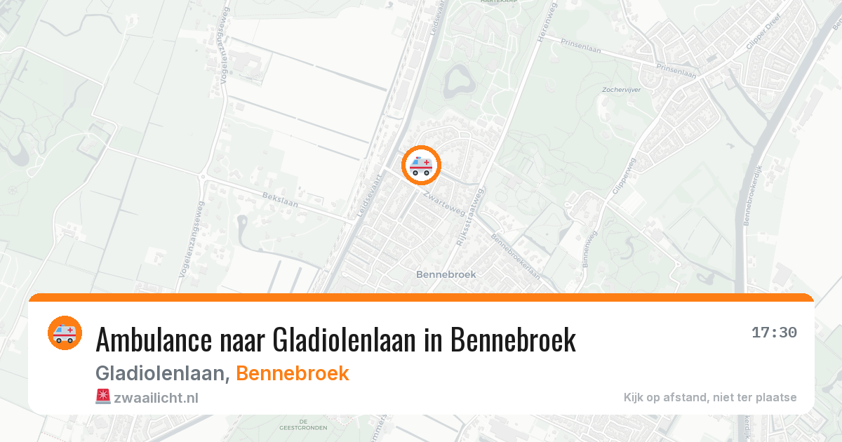 Ambulance naar Gladiolenlaan in Bennebroek — 9 aug 2026