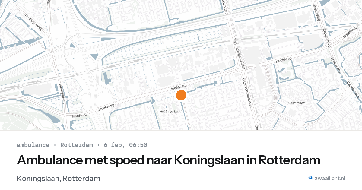 Ambulance met spoed naar Koningslaan in Rotterdam — 6 feb 2026