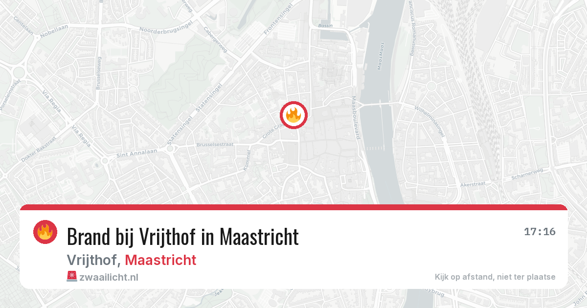 Brand bij Vrijthof in Maastricht — 31 jul 2026