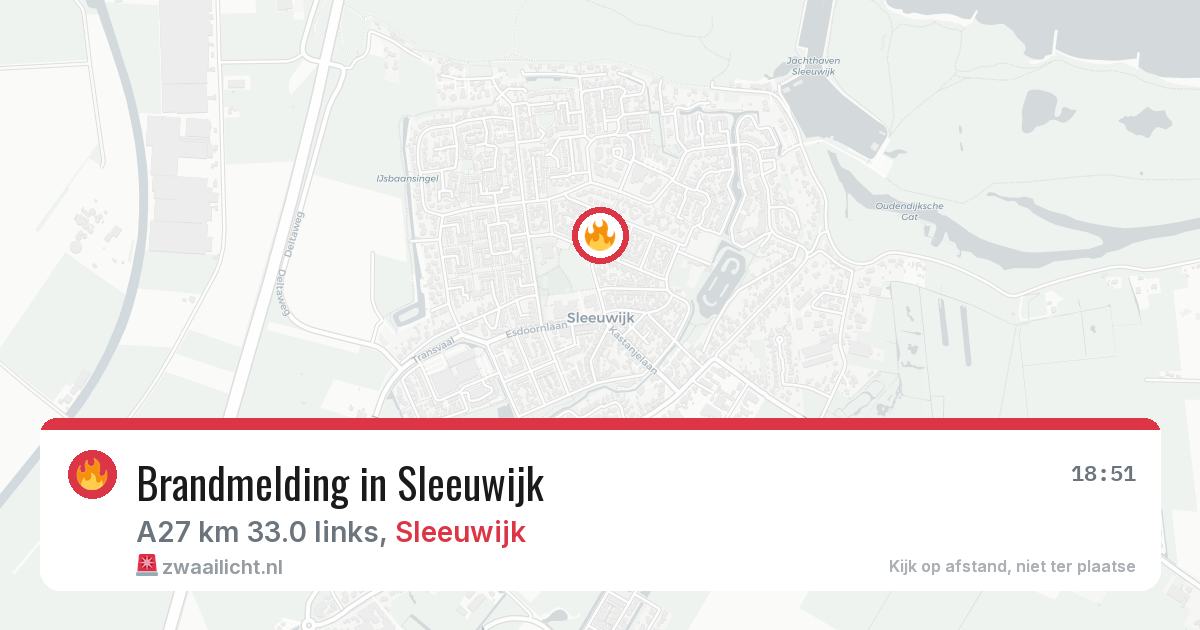 Brandmelding in Sleeuwijk — 17 mei 2026