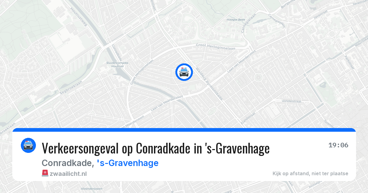 Verkeersongeval op Conradkade in 's-Gravenhage — 2 aug 2026