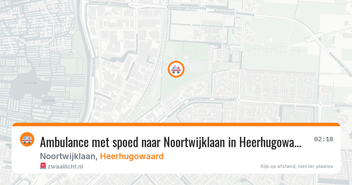 Ambulance met spoed naar Noortwijklaan in Heerhugowaard — 18 jun 2026