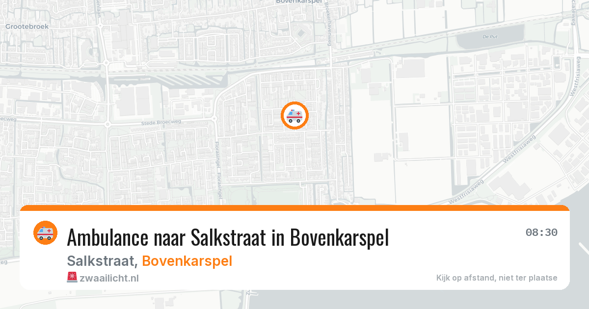 Ambulance naar Salkstraat in Bovenkarspel — 27 mrt 2026
