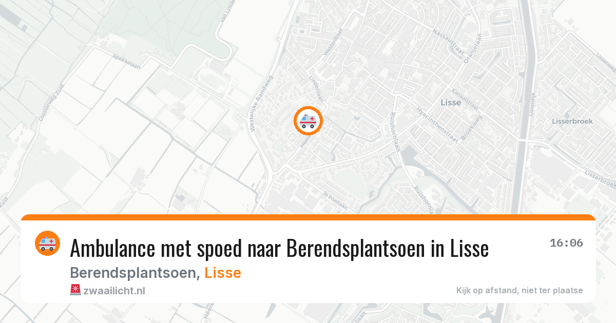 Ambulance met spoed naar Berendsplantsoen in Lisse — 8 feb 2026
