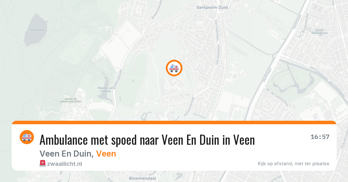 Ambulance met spoed naar Veen En Duin in Veen — 16 mrt 2026