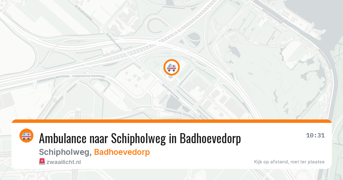 Ambulance naar Schipholweg in Badhoevedorp — 16 mei 2026
