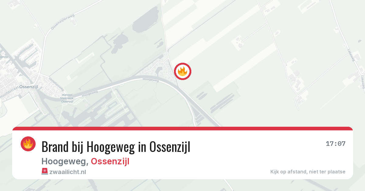 Brand bij Hoogeweg in Ossenzijl — 30 mei 2026