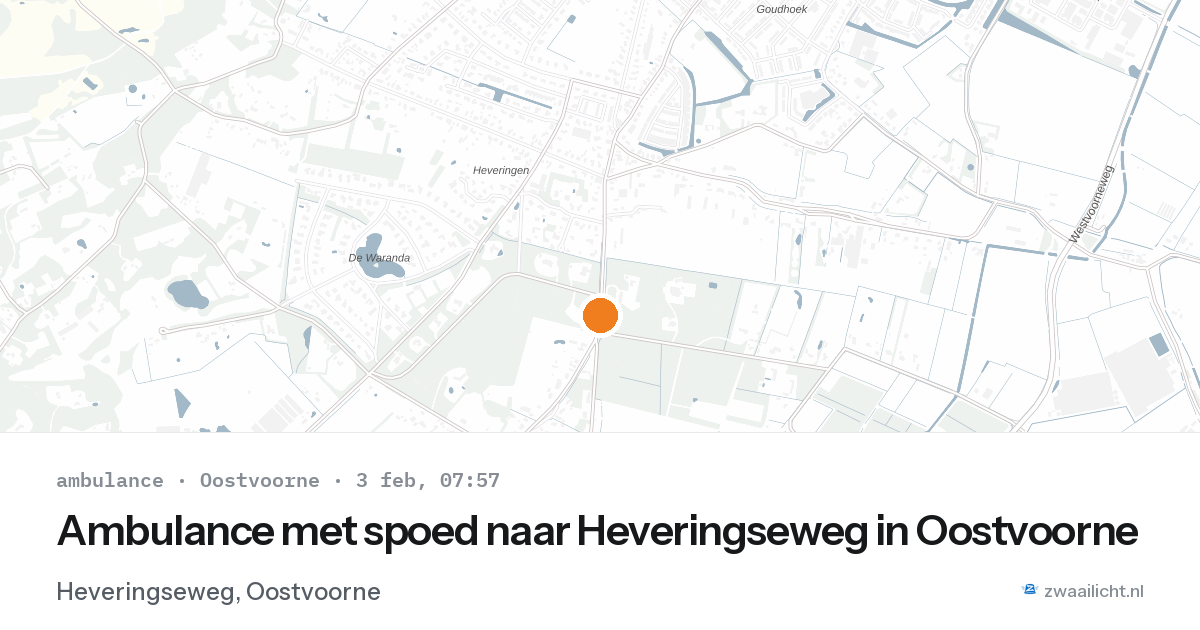 Ambulance met spoed naar Heveringseweg in Oostvoorne — 3 feb 2026