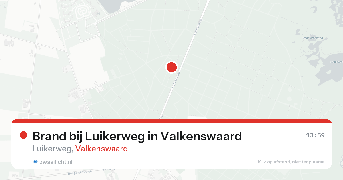 Brand bij Luikerweg in Valkenswaard — 16 aug 2026