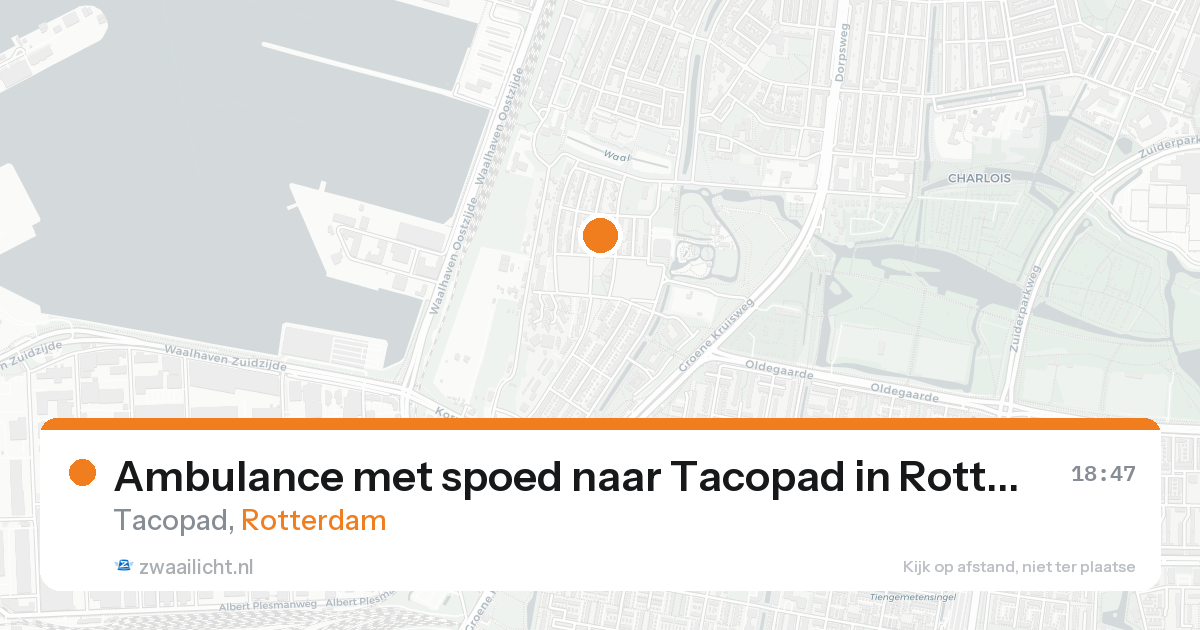 Ambulance met spoed naar Tacopad in Rotterdam — 17 aug 2026