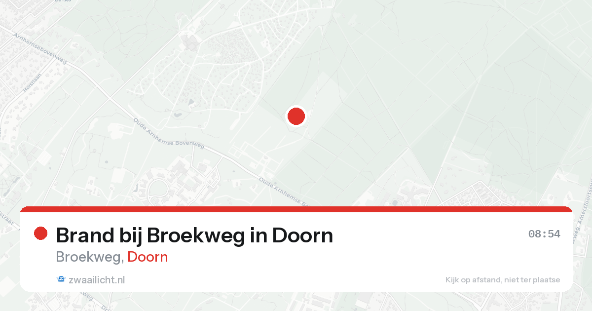 Brand bij Broekweg in Doorn — 13 aug 2026