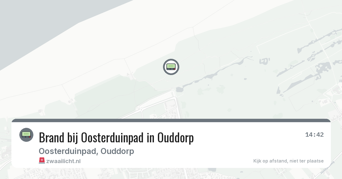 Brand bij Oosterduinpad in Ouddorp — 6 aug 2026