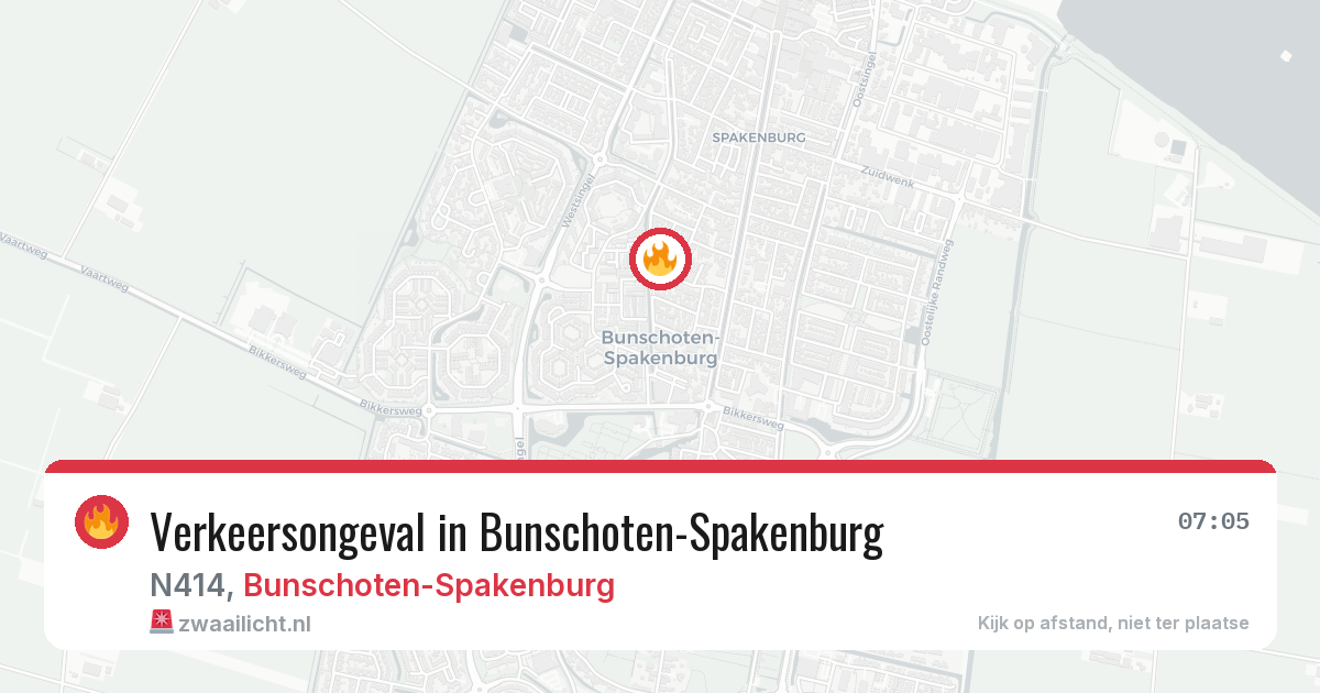Verkeersongeval in Bunschoten-Spakenburg — 8 aug 2026