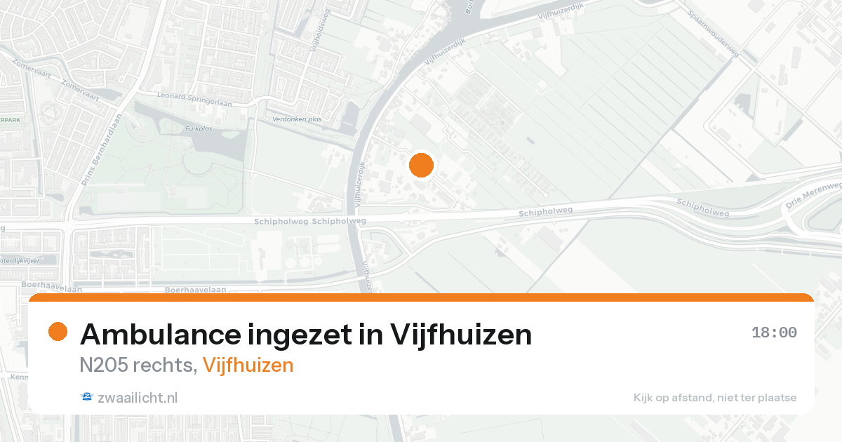Ambulance ingezet in Vijfhuizen — 22 aug 2026