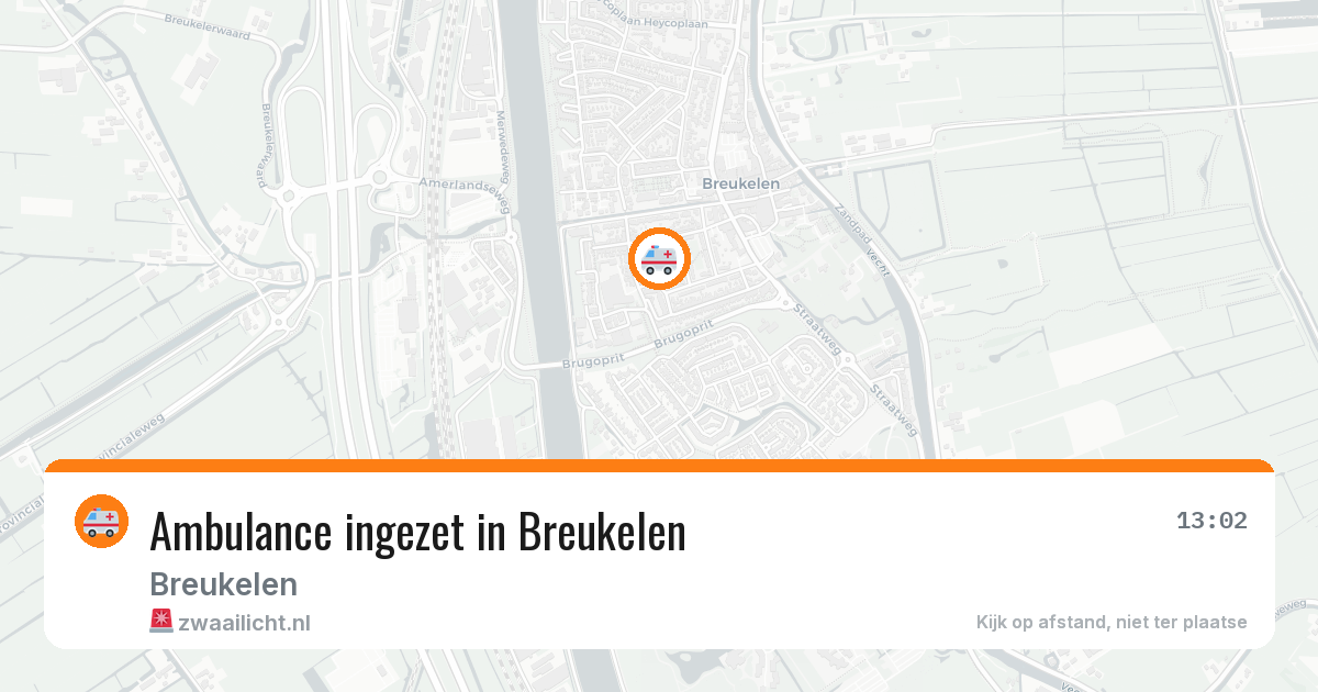 Ambulance ingezet in Breukelen — 12 aug 2026