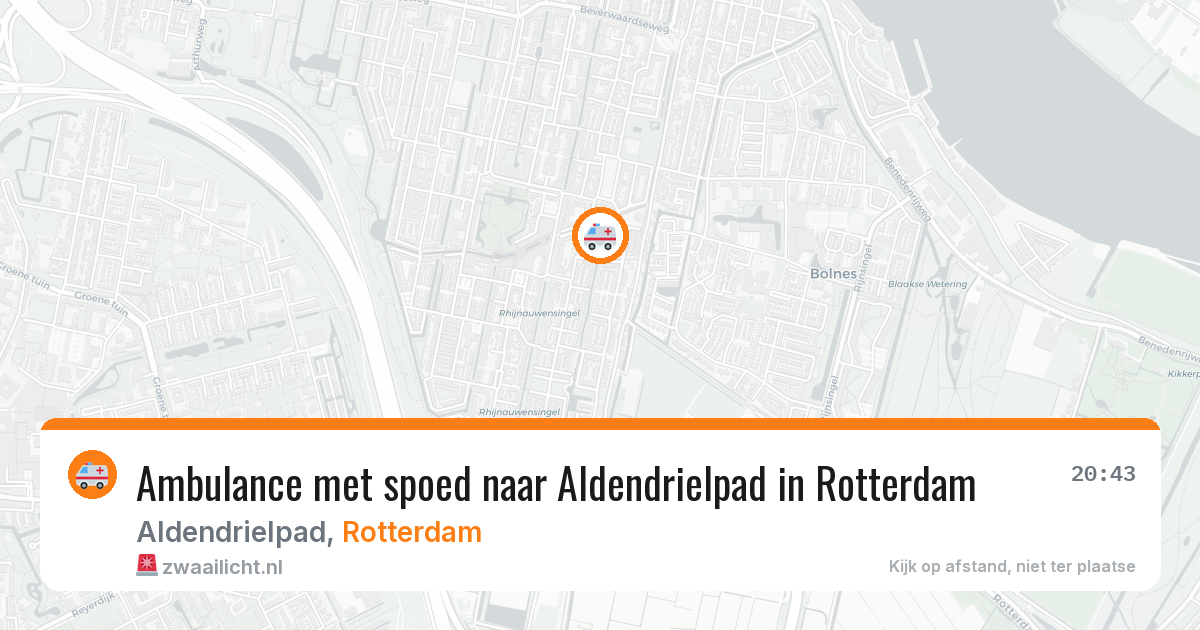 Ambulance met spoed naar Aldendrielpad in Rotterdam — 28 mei 2026