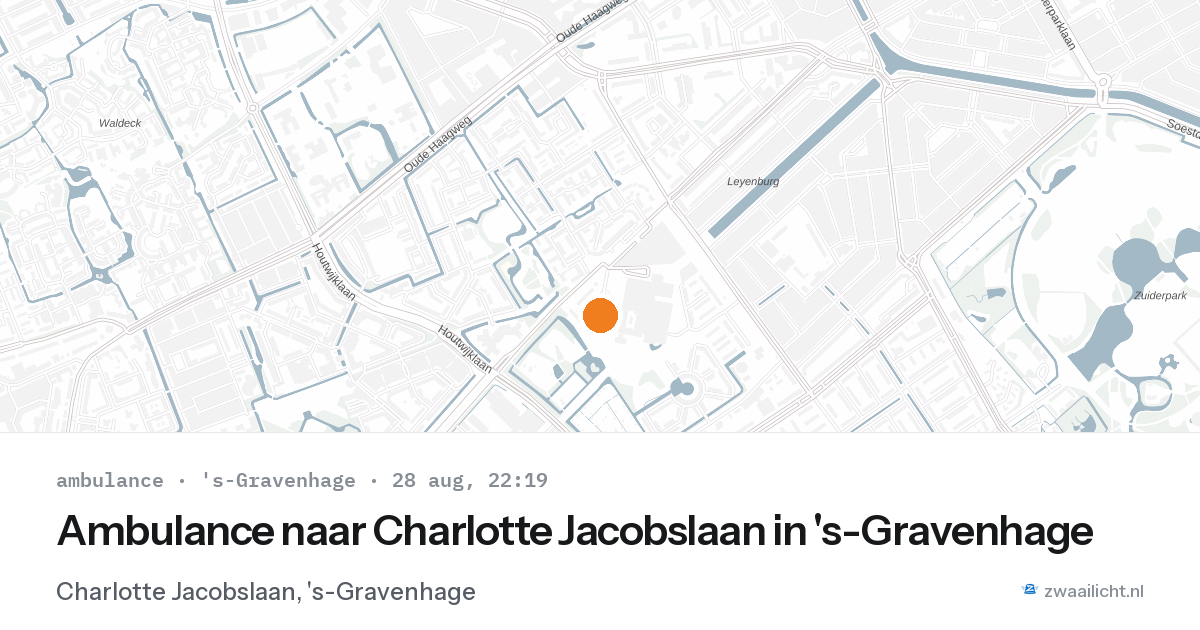 Ambulance naar Charlotte Jacobslaan in 's-Gravenhage — 28 aug 2026