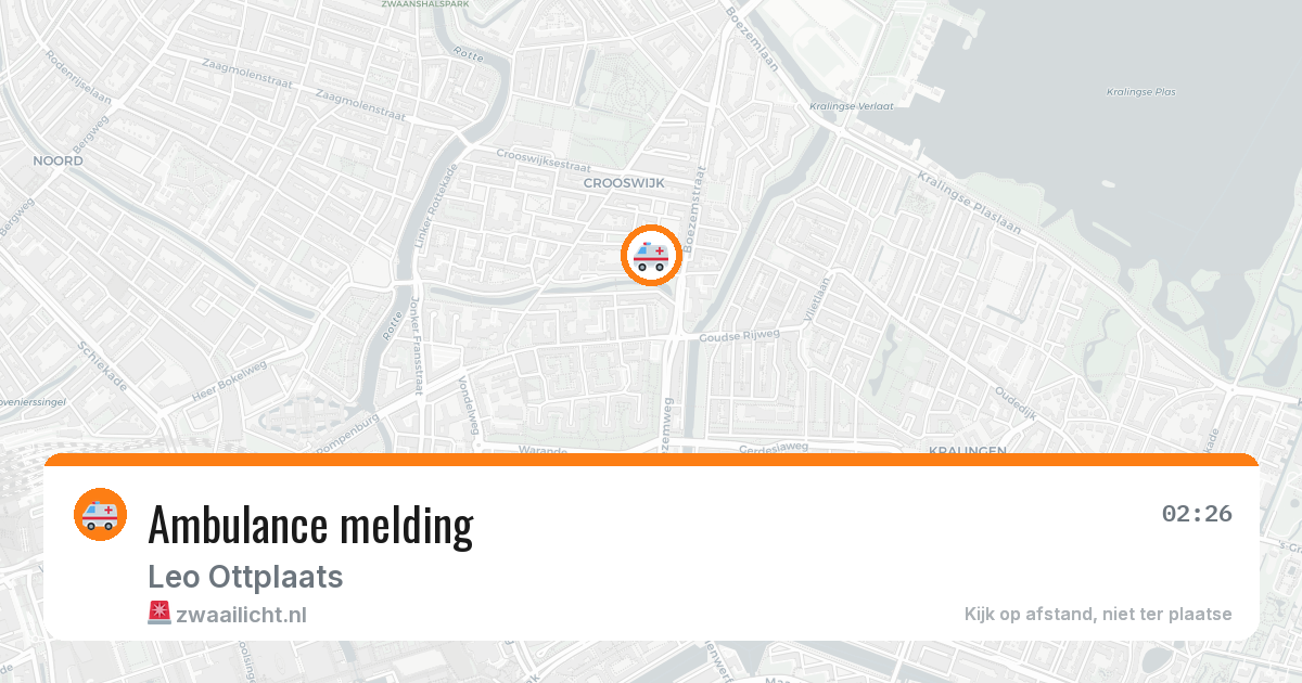 Ambulance met spoed naar Leo Ottplaats in 3031CL — 11 mei 2026