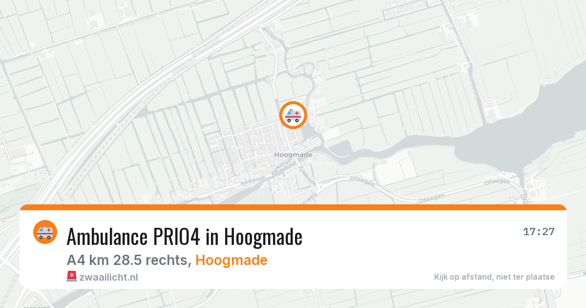 Ambulance PRIO4 in Hoogmade — 5 mrt 2026 | 🚨 Zwaailicht.nl