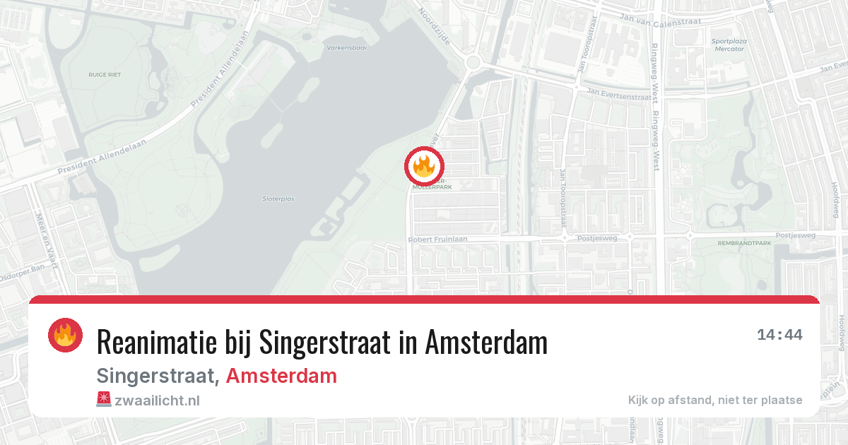 Reanimatie bij Singerstraat in Amsterdam — 27 apr 2026