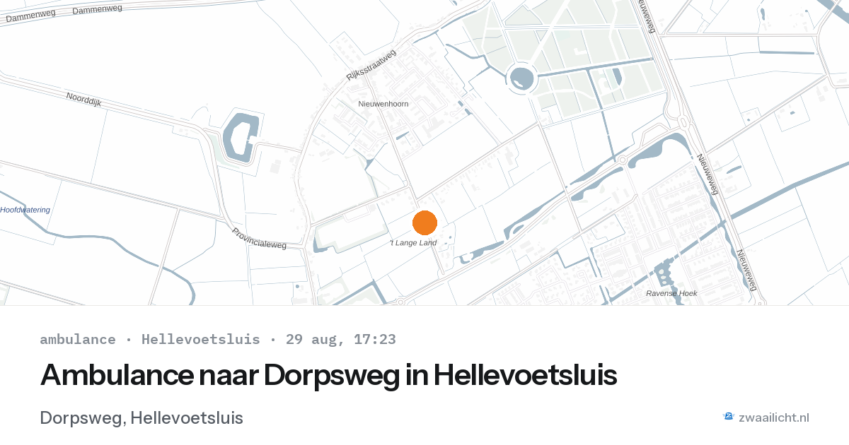 Ambulance naar Dorpsweg in Hellevoetsluis — 29 aug 2026
