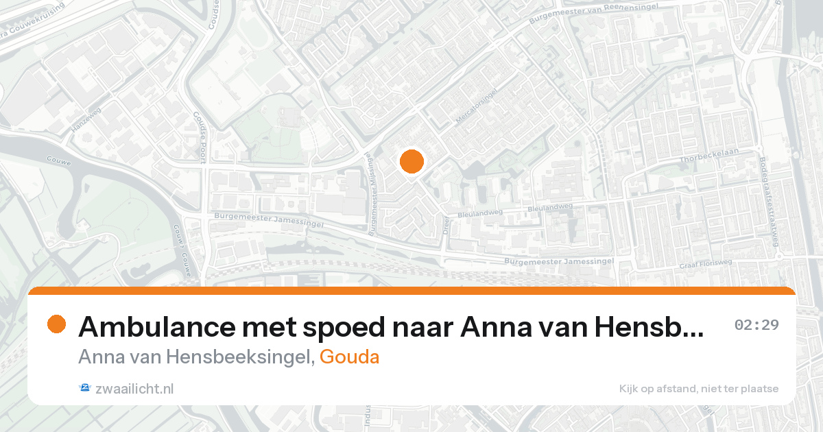 Ambulance met spoed naar Anna van Hensbeeksingel in Gouda — 19 aug 2026