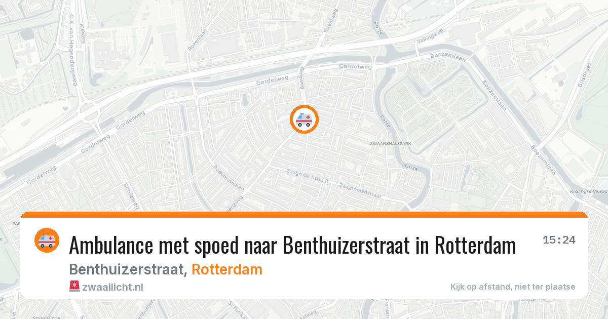 Ambulance met spoed naar Benthuizerstraat in Rotterdam — 31 mei 2026