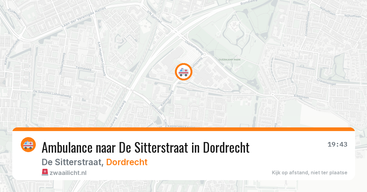 Ambulance naar De Sitterstraat in Dordrecht — 18 mrt 2026