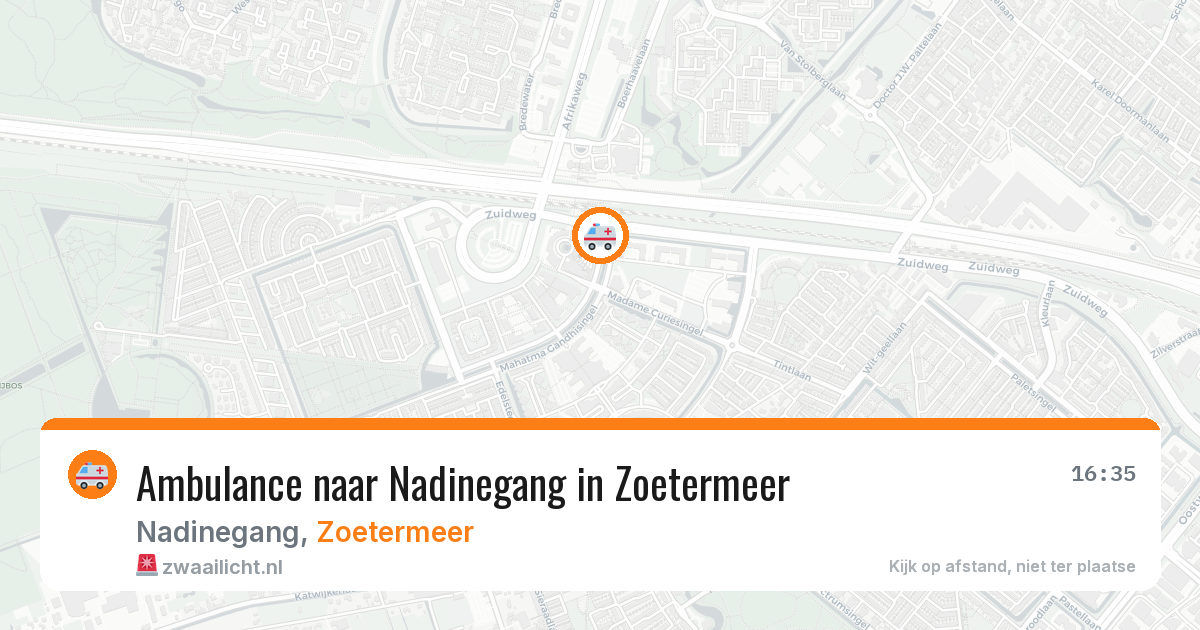 Ambulance naar Nadinegang in Zoetermeer — 15 mei 2026