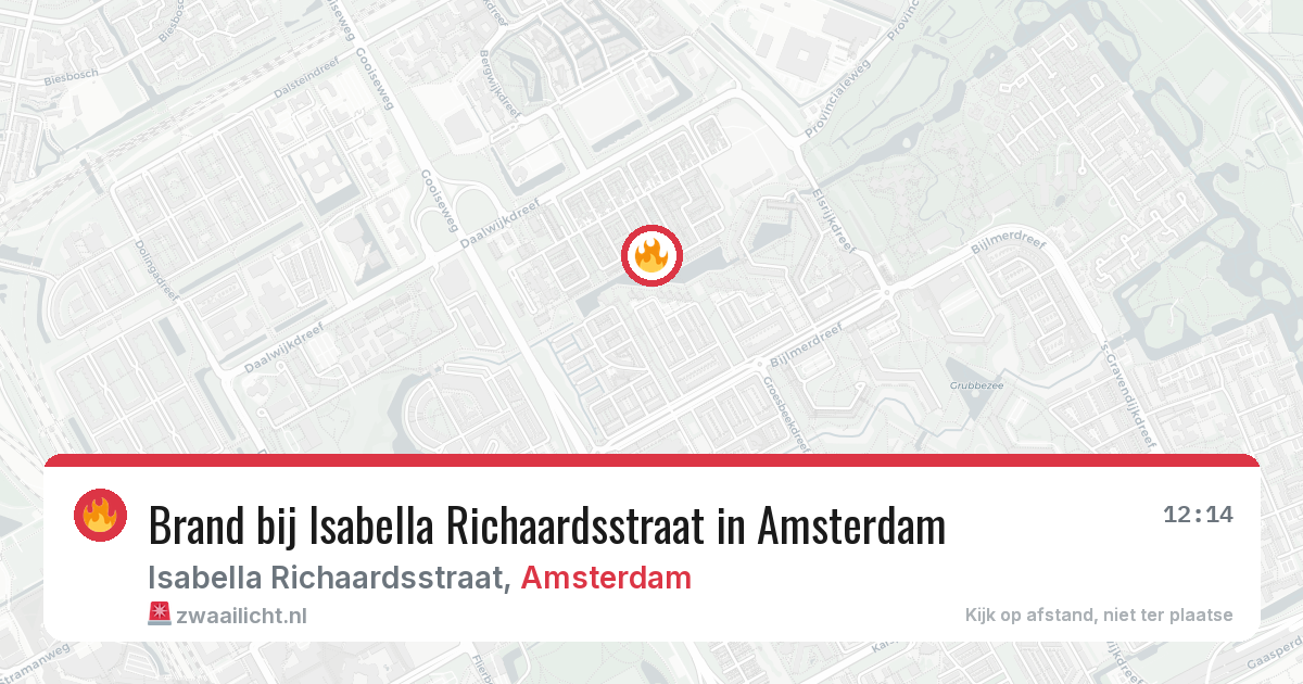 Brand bij Isabella Richaardsstraat in Amsterdam — 6 aug 2026