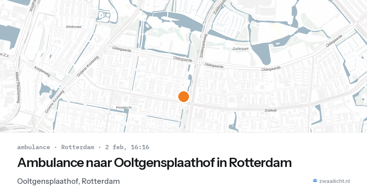 Ambulance naar Ooltgensplaathof in Rotterdam — 2 feb 2026