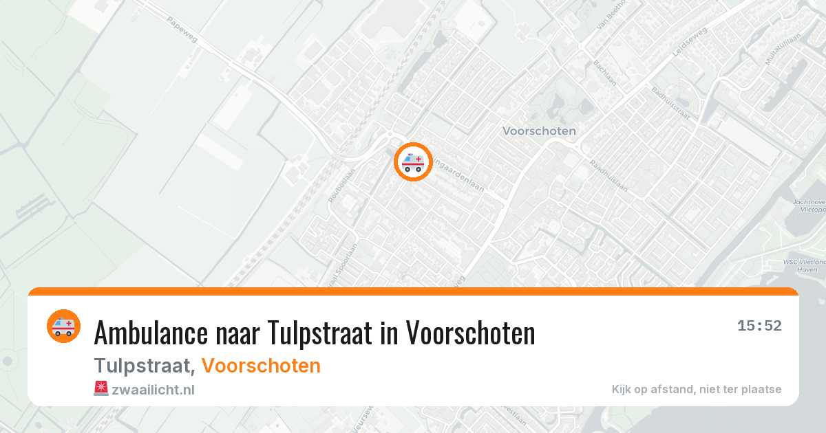 Ambulance naar Tulpstraat in Voorschoten — 2 aug 2026