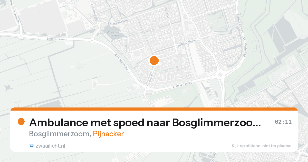 Ambulance met spoed naar Bosglimmerzoom in Pijnacker — 18 aug 2026
