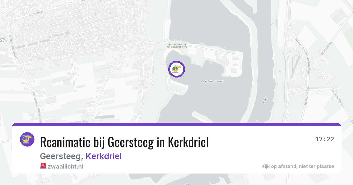 Reanimatie bij Geersteeg in Kerkdriel — 21 jun 2026