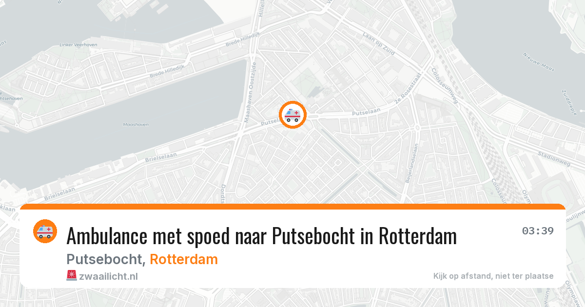 Ambulance met spoed naar Putsebocht in Rotterdam — 18 mei 2026