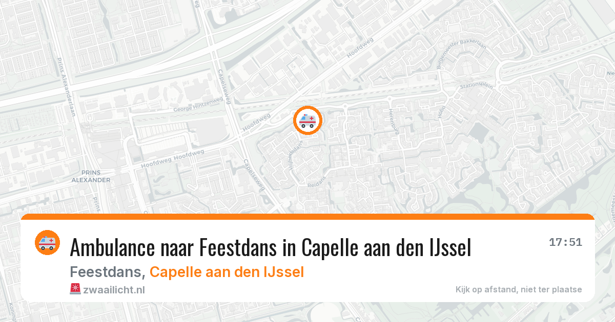 Ambulance naar Feestdans in Capelle aan den IJssel — 30 mrt 2026
