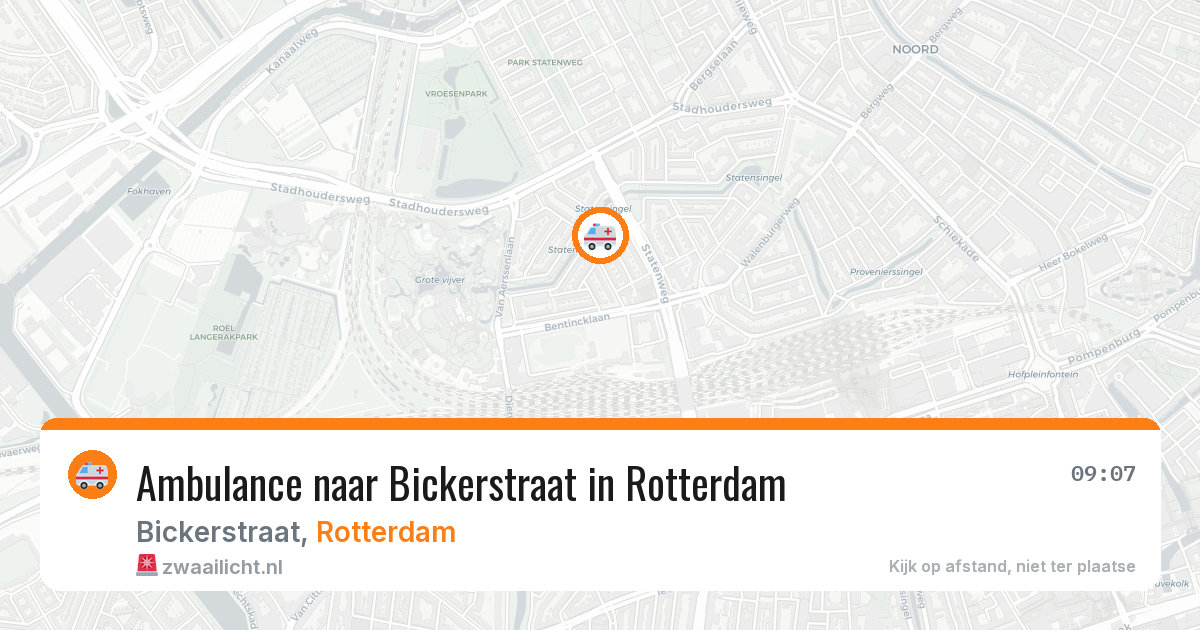 Ambulance naar Bickerstraat in Rotterdam — 26 mei 2026