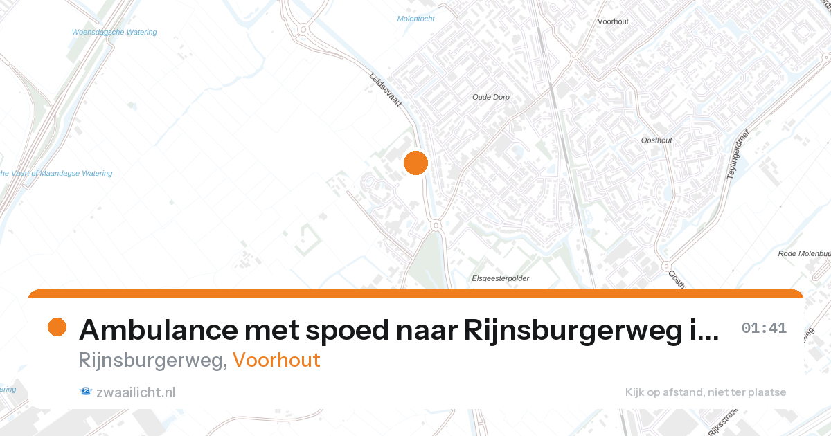 Ambulance met spoed naar Rijnsburgerweg in Voorhout — 7 feb 2026
