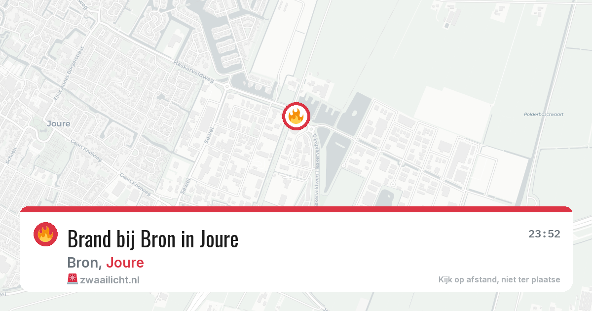 Brand bij Bron in Joure — 24 mrt 2026