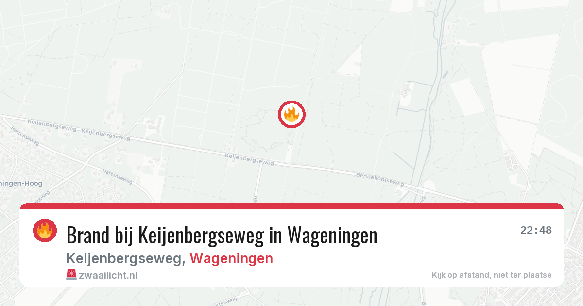 Brand bij Keijenbergseweg in Wageningen — 3 aug 2026