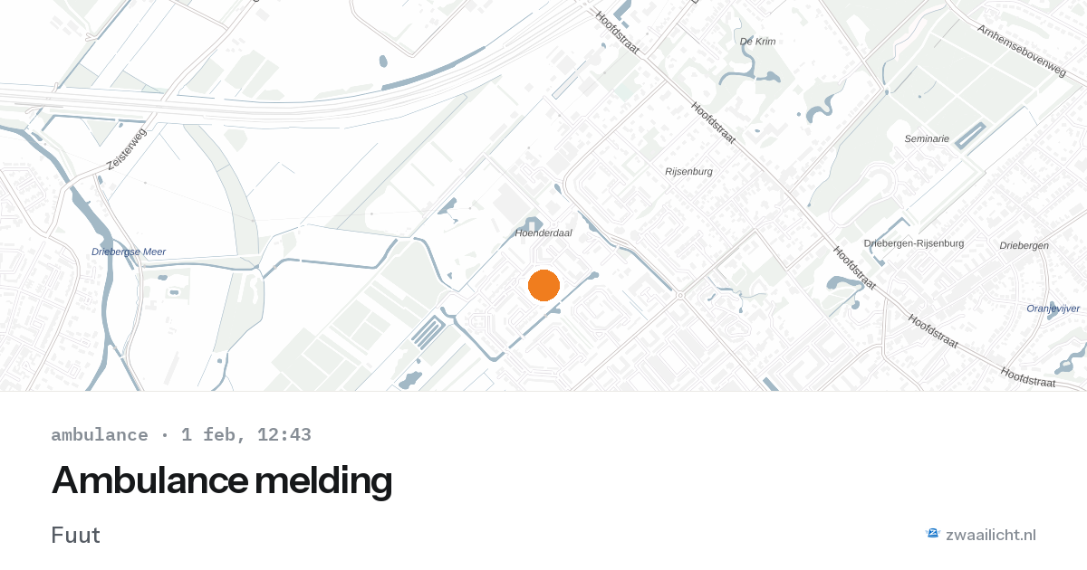 Ambulance melding — 1 feb 2026