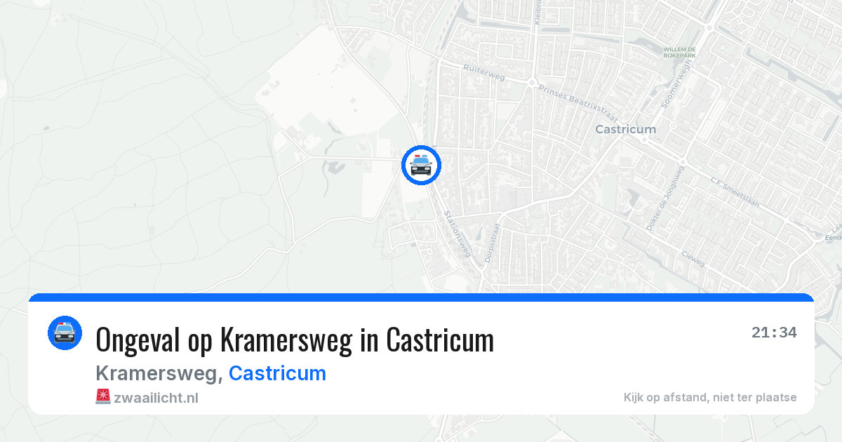 Ongeval op Kramersweg in Castricum — 31 jul 2026