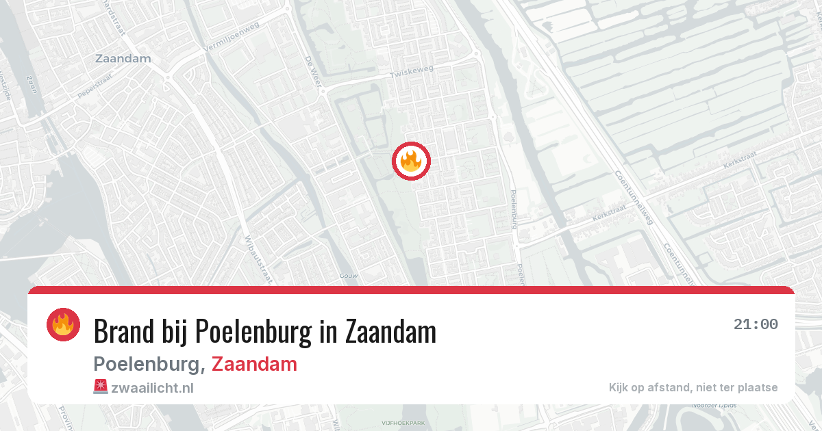 Brand bij Poelenburg in Zaandam — 8 apr 2026
