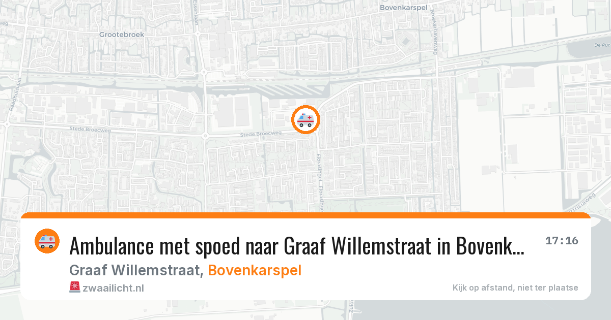 Ambulance met spoed naar Graaf Willemstraat in Bovenkarspel — 8 mei 2026