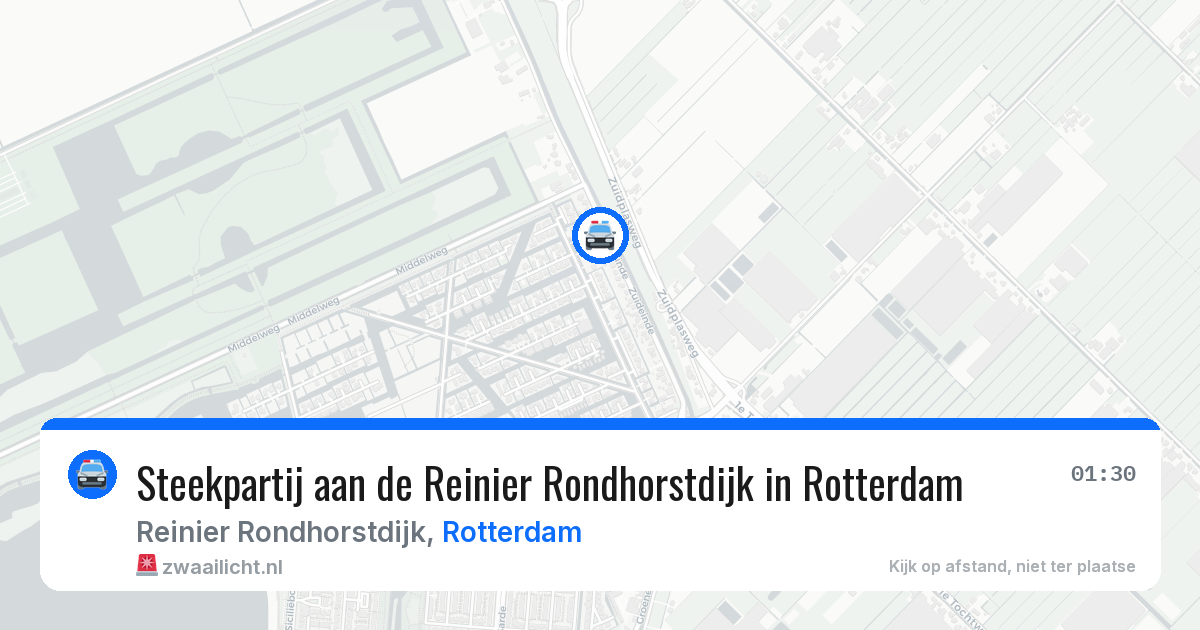 Steekpartij aan de Reinier Rondhorstdijk in Rotterdam — 13 aug 2026